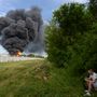 Felrobbant üzemanyagraktár Voronyezsben 2023. június 24-én