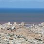 A kelet-líbiai Derna látképe 2023. szeptember 13-án, a Daniel mediterrán vihar okozta szeptember 10-i áradás után
