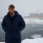 Thomas Emanuel Dans, amerikai befektető Nuuk kikötőjében, Grönlandon 2025. február 6-án