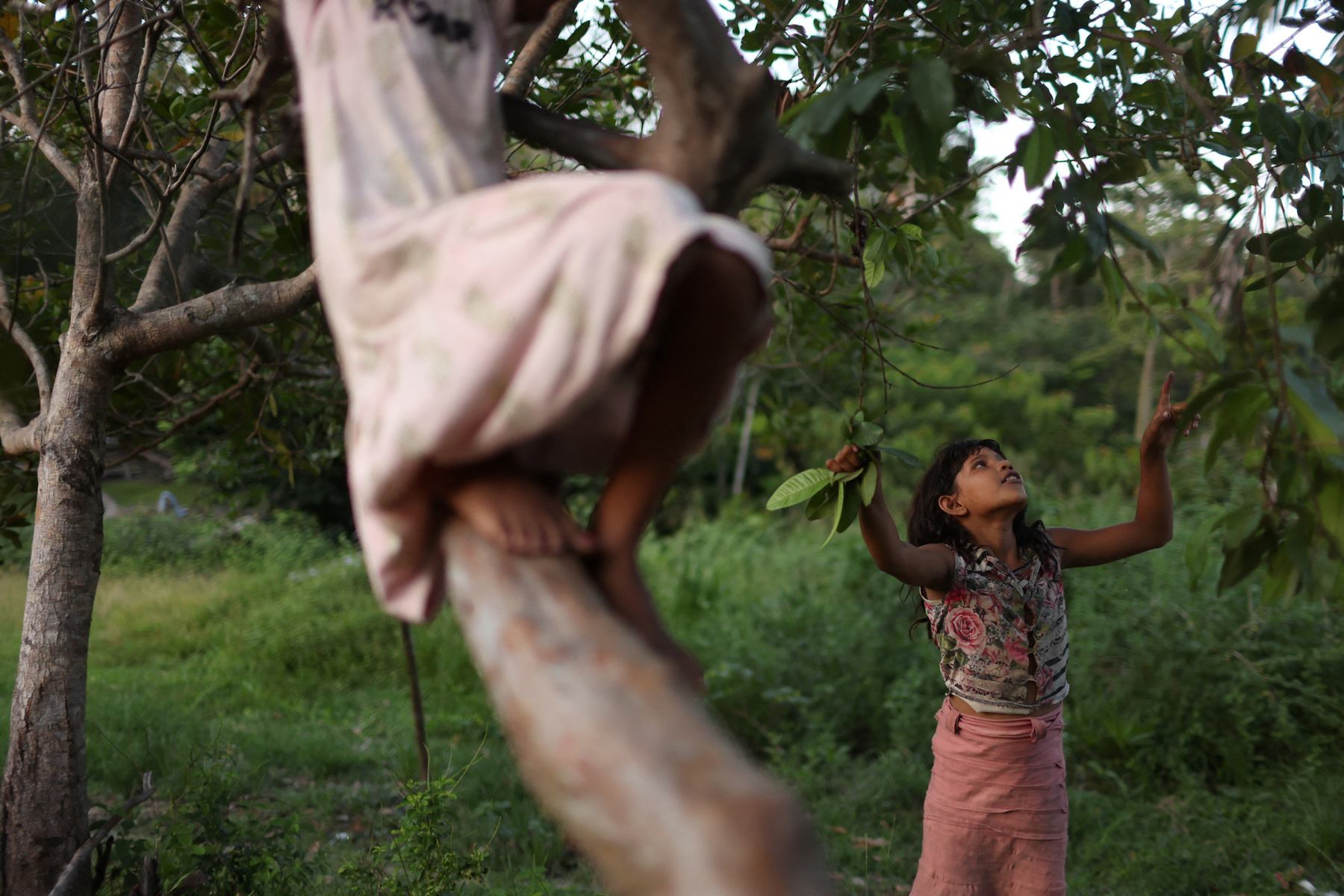 Raquel Quirino de Oliveira, bába tartja újszülött unokahúgát, Mavit Tefében, Brazíliában 2024. október 19-én