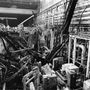 A leégett turbinaház látképe a kettes blokkban a baleset után 1991. október 11-én Csernobil, Ukrajnában