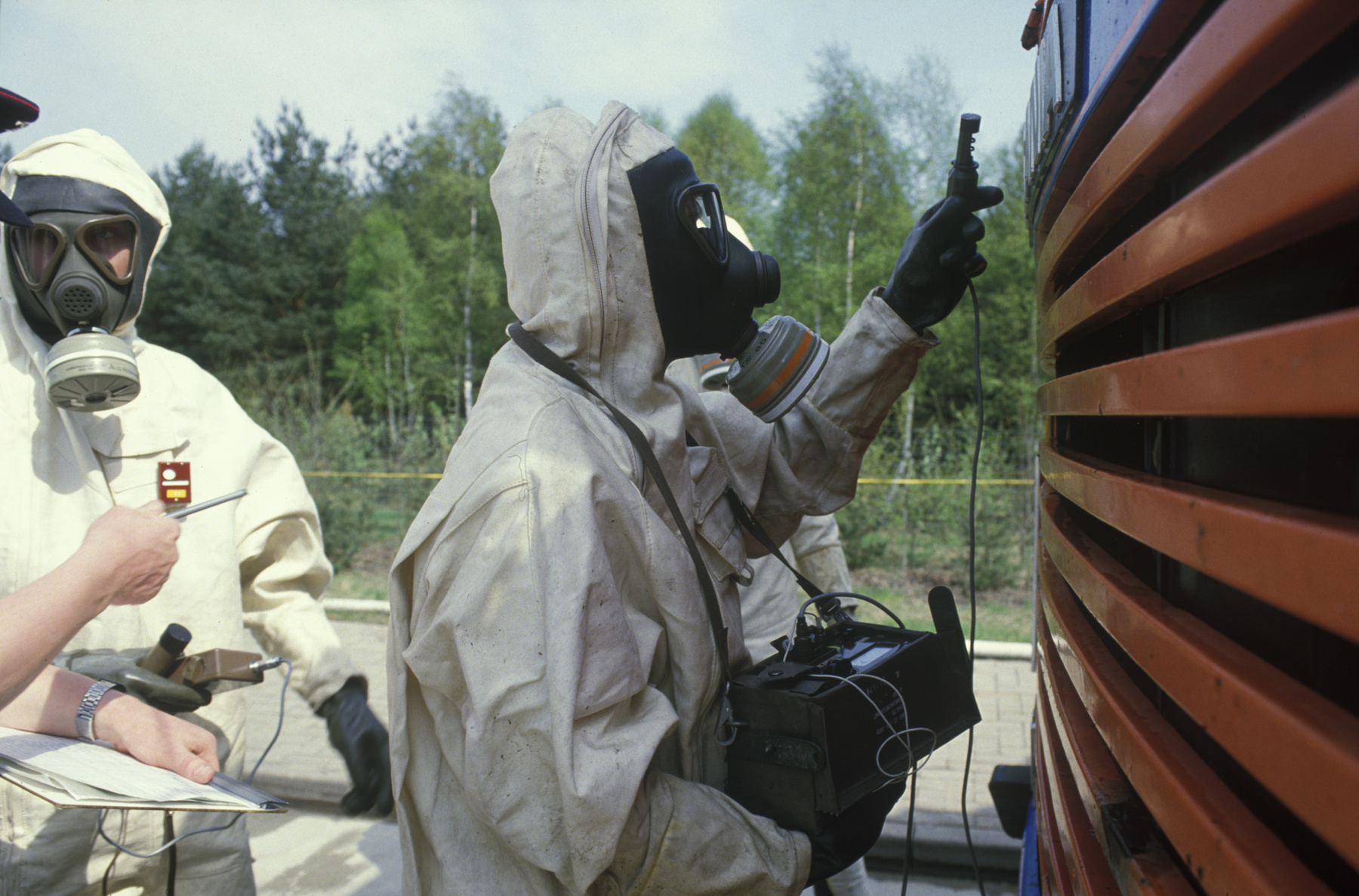 Vidámpark a csernobili erőműtől két kilométerre lévő evakuált városban 1995. novemberében Pripjaty, Ukrajnában 