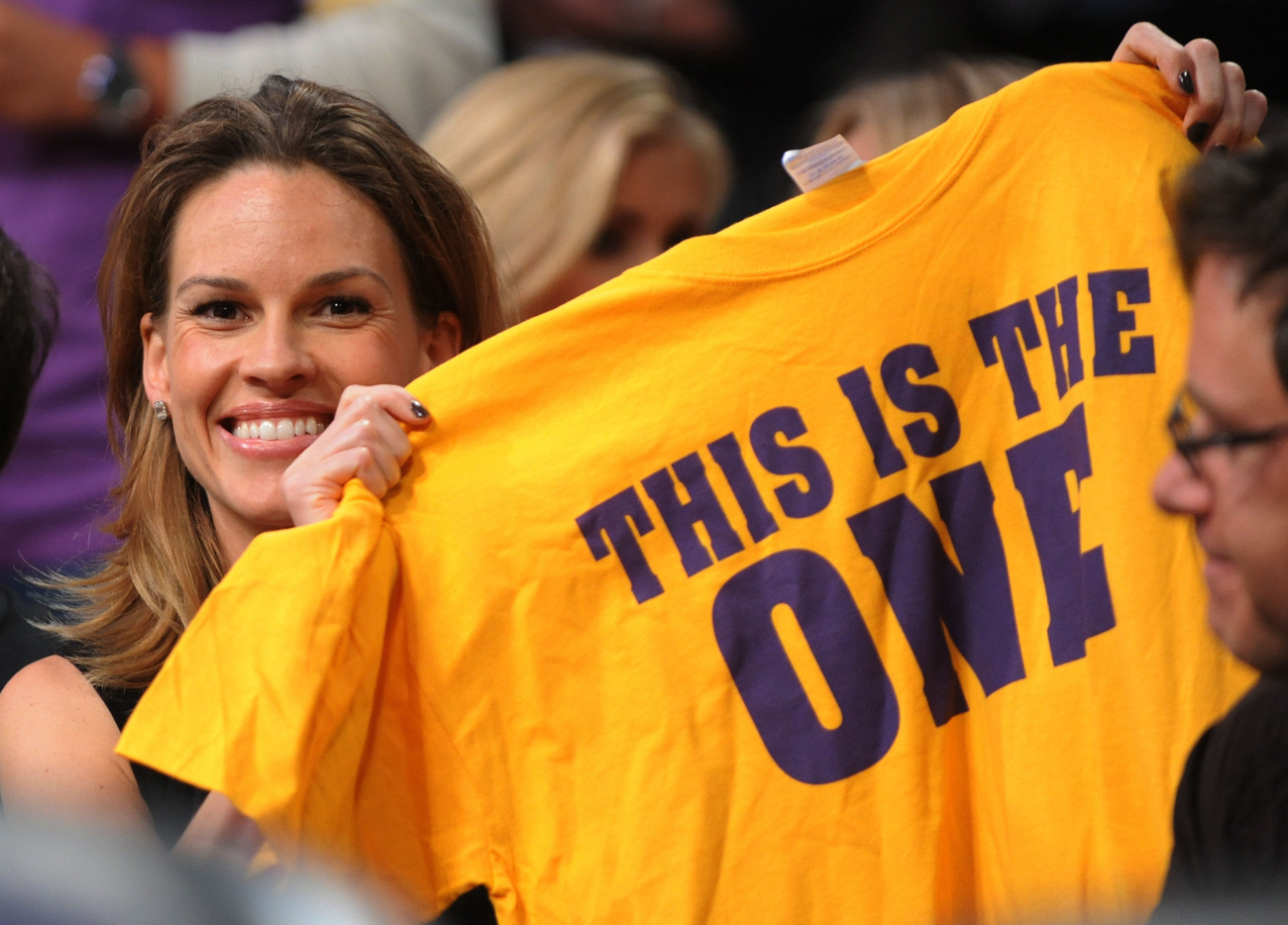 Hillary Swank, fanatikus Lakers-drukker