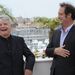 Alain Cavalier rendező és Vincent Lindon színész nevetgél.