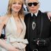 Courtney Love és Karl Lagerfeld, német színész és jelmeztervező Cannes-ban
