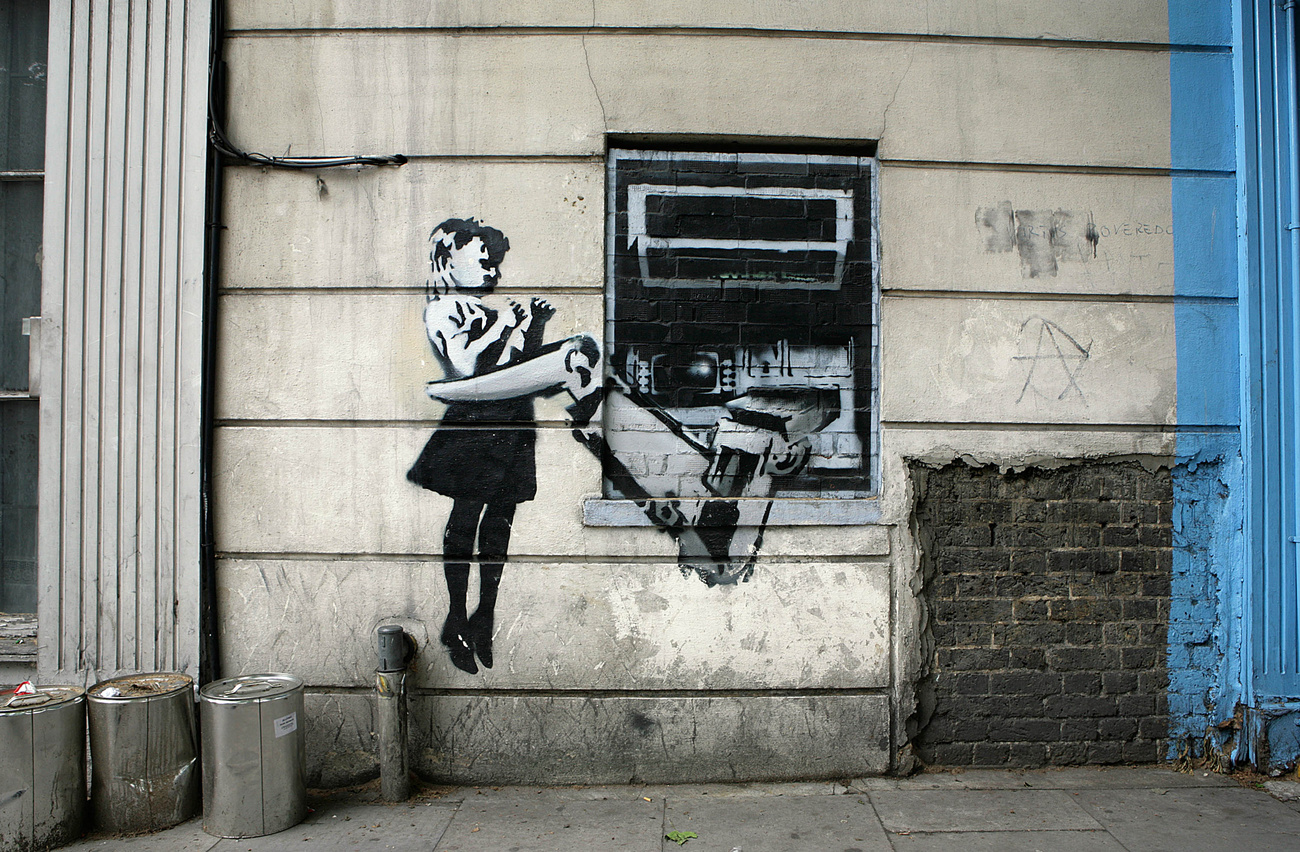 Какой бэнкси. Художник граффитист Бэнкси. Граффити Бэнкси в Лондоне.