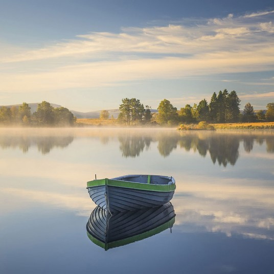 A Rusky tó, Perthshire, Skócia.

