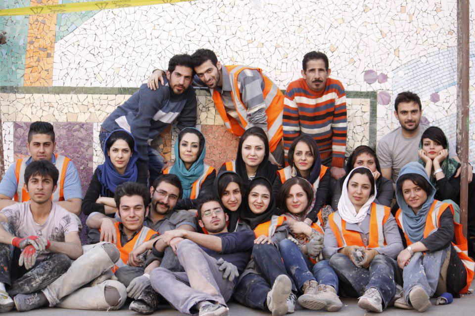 A Blue Sky Painters csapata, ők készítették a csodás festményeket.