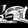 Bob Kane Batmobile a napi comic stripből - 1943