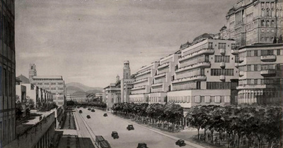 A mai Király utca és a Károly körút sarkán álló Orczy-házat 1936-ban ugyan lebontották, de sosem épült meg a helyén ez a patinás felhőkarcoló. Helyette megkaptuk a Madách sugárút bejáratának szánt, boltíves Madách-házakat (Gregersen Hugó látványterve, 1928)