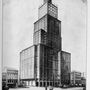 A Blaha Lujza téri Szent Rókus Kórház helyén is felhőkarcoló épült volna a Horthy-korszakban (Gregersen Hugó látványterve, 1928)