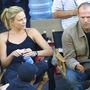 Charlize Theron és Jason Statham együtt lazítanak Az olasz meló kaliforniai forgatásán, 2002 októberében