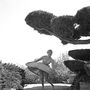 Zsazsa szoknyáját fellebbenti a szél 1956 tavaszán a Beverly Hills-i villája kertjében
