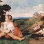 Furulyák Tiziano A férfi három kora című képén. (Jobbra elől gyerekkor, balra a felnőttkor, középen hátul az öregkor.)