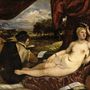 Tiziano: Vénusz és a lantos. Plusz Cupido, megy egy furulya