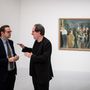 Alex Farquharson a  Tate Britain igazgatója és Baán László a Szépművészeti Múzeum - Magyar Nemzeti Galéria főigazgatója a kiállítás sajtóbemutatóján