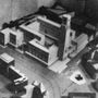 Kertész K. Róbert és Weichinger Károly győztes terve 1940-ből. A főbejárat a Deák térre néz, az útban álló templomot elbontották volna
