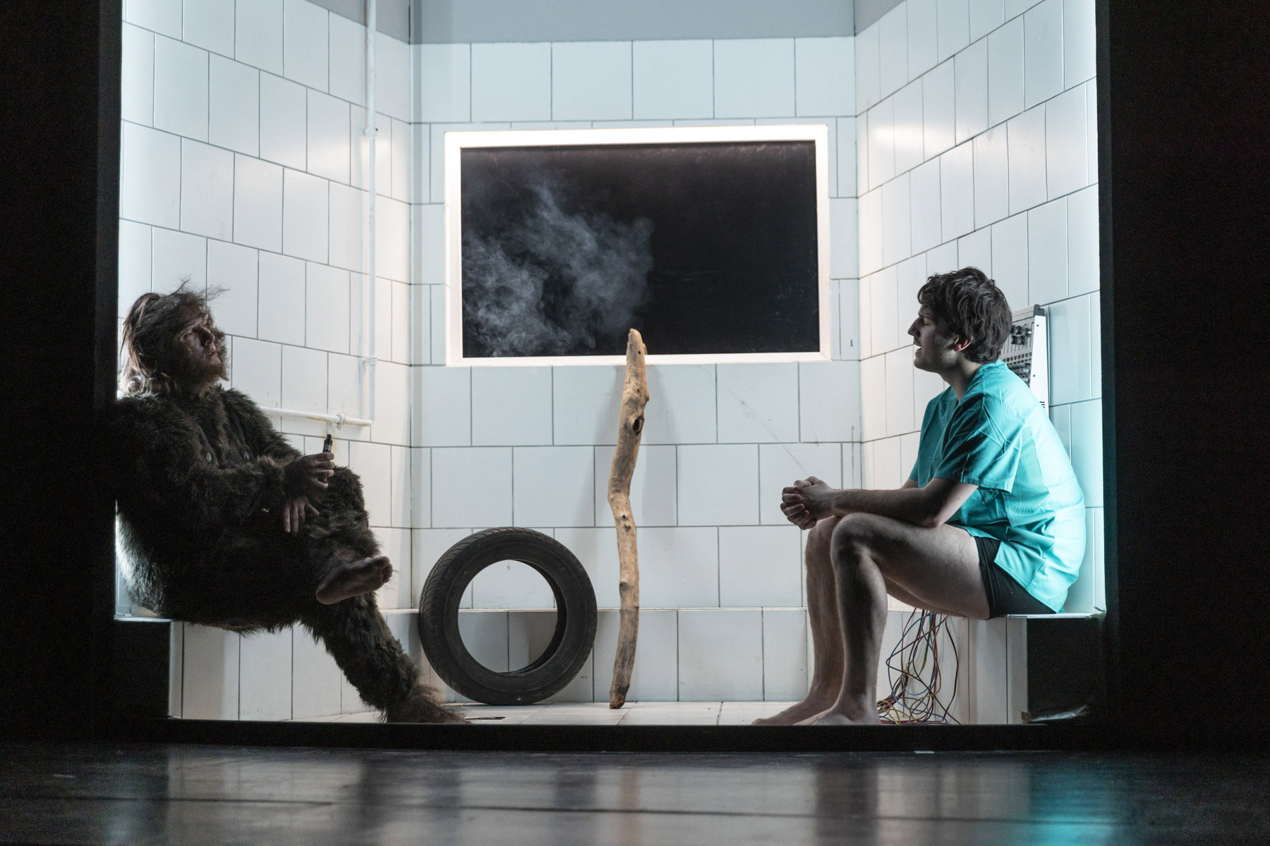 Takátsy Péter és Rezes Judit a Katona József Színház Melancholy Rooms című színdarabjának fotóspróbáján 2022. március 2-án