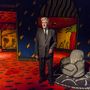 David Lynch a Két világ között című kiállításának megnyitóján a Gallery of Modern Art galériában 2015. március 13-án
