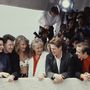 Isabella Rosselini, David Lynch, Laura Dern, Diane Ladd, Willem Dafoe és Nicolas Cage a 43. Cannes-i Filmfesztiválon 1990. május 19-én
