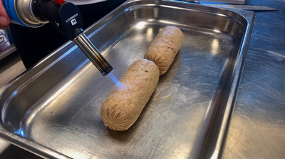 Prádba hengergetett bárányfilé hőkezelése