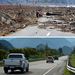 A legfontosabb tengerparti út teljesen járhatatlan volt a katasztrófa után Acehben. Ma már újra zöldellő fák szegélyezik az utat. 2004-ben úgynevezett szubdukciós rengés következett be, egy törésvonal mentén két tektonikus lemez egymásnak ütközött, és az egyik begyűrődött a másik alá. Az ilyen rengéseknél a földkéreg óriási darabjai mozdulnak el függőlegesen és oldalirányban egyaránt, megmozdítva a felettük levő, akár több ezer méter vastag víztömeget is. Kinn a nyílt vízen a hullám esetenként csak néhány centi magas, de a sekély vízbe érve már több tíz méter magasan is tornyosulhat.