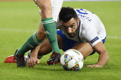 A magyar válogatott örül a győzelemnek a labdarúgó Nemzetek Ligájában játszott Magyarország - Görögország mérkőzés végén a Groupama Arénában 2018. szeptember 11-én. A magyar válogatott 2-1-re győzött.