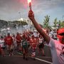 Magyar szurkolók a Magyarország - Szlovénia mérkőzésen 2018. június 13-án
