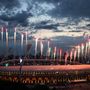 Tűzijáték a II. Európa Játékok megnyitóünnepségén a minszki Dinamo Stadionban