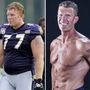 Matt Birk 2012-ben intett búcsút az NFL-nek. A korábbi Super Bowl-győztes center 140 kiló fölött játszott a profik között, a visszavonulása után jóval 110 kiló alá ment, és már fitneszmagazinokban látható, ahogy modellként pózol.