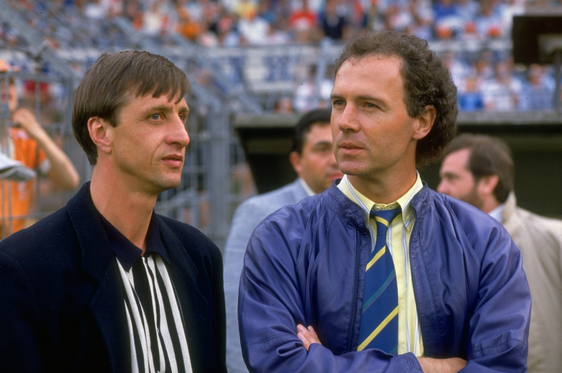Lothar Matthäus és Franz Beckenbauer labdarúgó-világbajnokok 2020. október 10-én