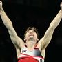 Az amerikai Stephen Nedoroscik a 2024-es párizsi nyári olimpia férfi tornász egyéni szerenkénti versenyének döntője után 2024. augusztus 3-án