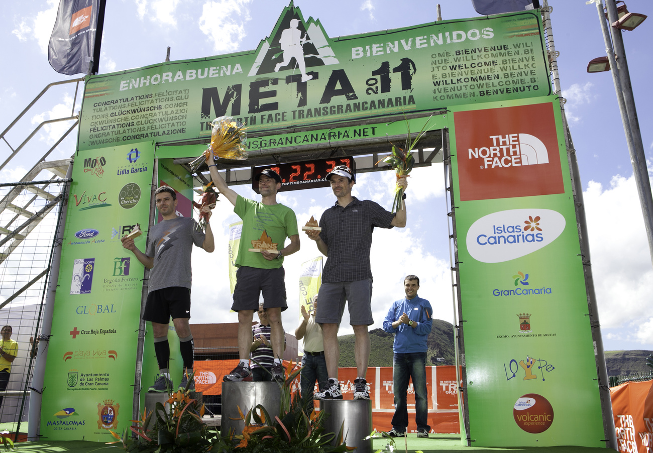 Németh Csaba (balra) második lett a Transgrancanaria hegyi ultramaratonon