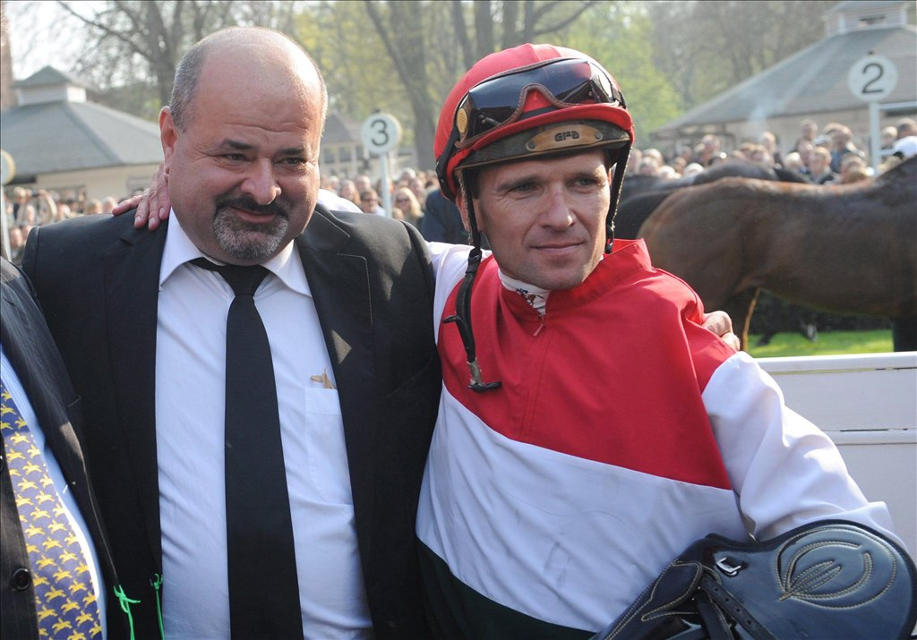 Andreas Suborics és Mikóczy Zoltán Overdose társtulajdonosa a berlini Hoppegarten lóversenypályán.