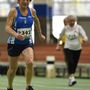 Az olasz Emma Mazzenga a női 80-99 évesek 60 méteres síkfutás versenyszámának döntőjében
