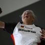 A német Teodora Albrecht a 65 éves nők súlylökés versenyében