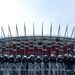 A rendvédelmi erők felsorakoztak, hogy megvédjék a varsói stadiont a rendbontóktól