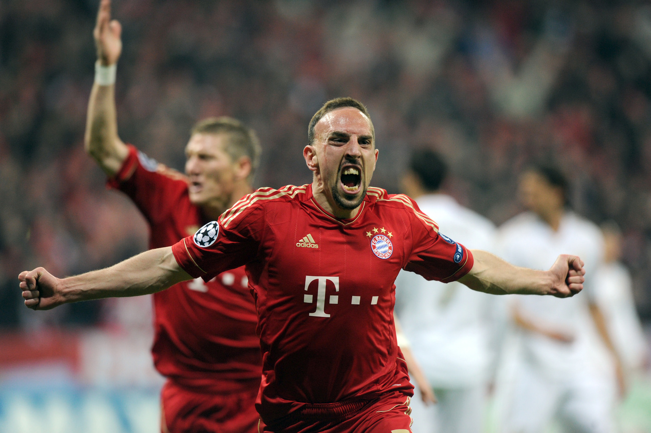 A 2. gól utáni Bayern-öröm