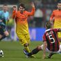 Messit szinte teljesen eltüntették a keményen védekező Milan-védők. 