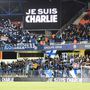 A Montpellier-Olympique Marseille francia első osztályú futballmérkőzés kivetítőjén és a nézőtéren is feltűnt a Je suis Charlie. 