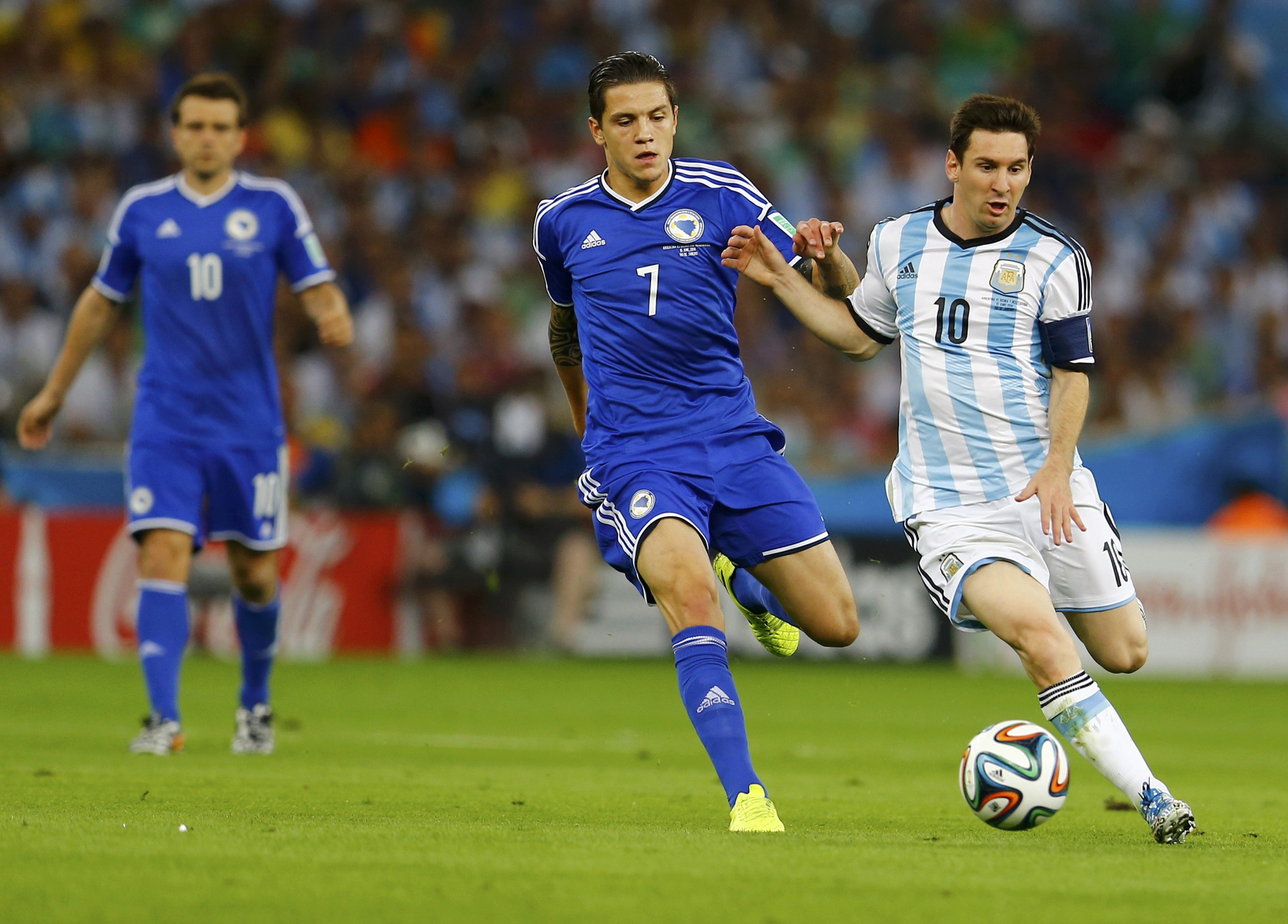 Messi a második félidőben már nagy kedvvel játszott, és már területe is volt jól futballozni