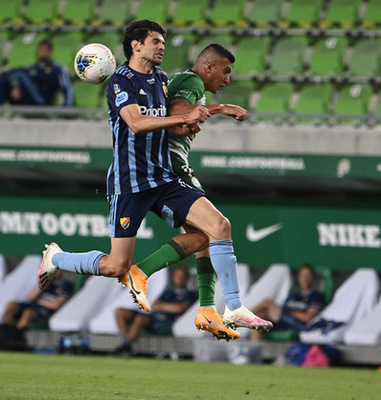 Ferencvárosi gólöröm a labdarúgó Bajnokok Ligája-selejtező 1. fordulójában játszott Ferencvárosi TC - Djurgarden mérkõzésen a Groupama Arénában 2020. augusztus 19-én.