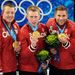 Az olimpiai bajnok kanadai férfi curlingcsapat tagjai: Kevin Martin, John Morris, Marc Kennedy, Ben Hebert, Adam Enright