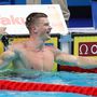 A brit Adam Peaty a férfi 50 méteres mellúszás elődöntője után