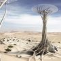 Öt kínai építész közös projektje, a 3D nyomtatóval készített napelemes sivatagi torony. Tájbaillő.