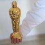 Egy céges megrendelésére készült csoki Oscar-szobor.
