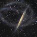 Az NGC 5907 körüli árapály-nyúlványok egy balsorsú, széttépett törpegalaxis maradványai