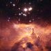 Masszív csillagok az NGC 6357 emissziós köd fölött látható Pismis 24 nyílthalmazban