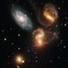 A tőlünk 290 millió fényévre található Stephan’s Quintet galaxiscsoport.