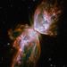 Az NGC 6302 jelű, pillangóalakú ködöt egy gázt és port kilövellő, forró haldokló csillag hozta létre. A képződmény 3800 fényévre van tőlünk.